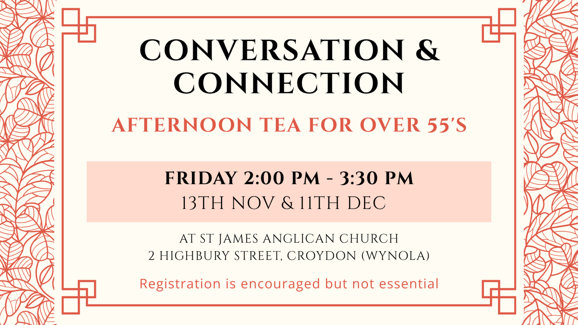 Conversation and Connection Nov Dec 2026