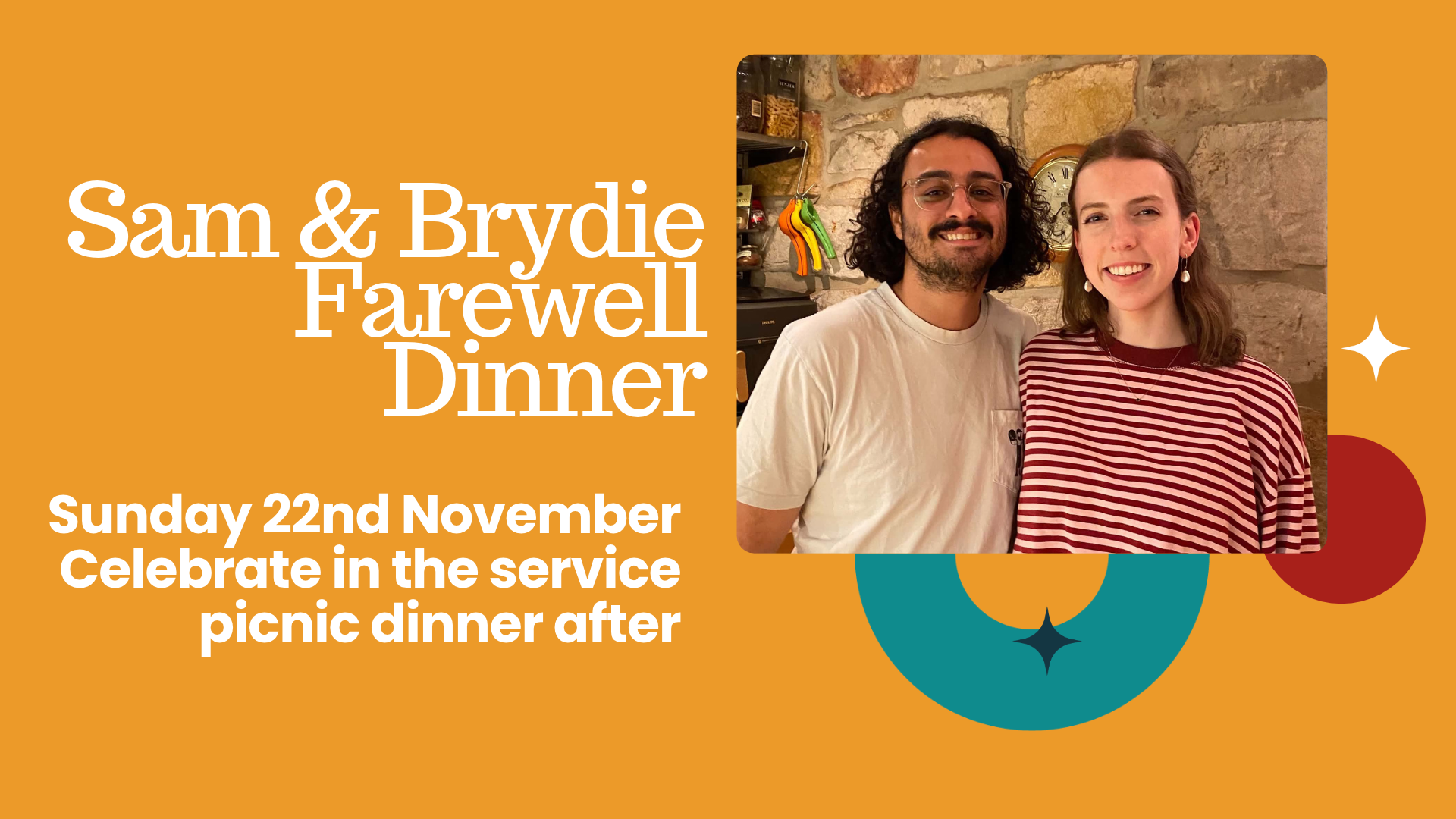 Sam and Brydie farewell